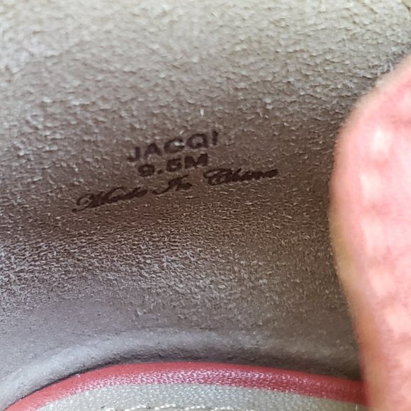 Donald J Pliner Size 9.5 Jacqi Wedge Bootie Sandal Poppy Red Back Zip Op… - Picture 7 of 8